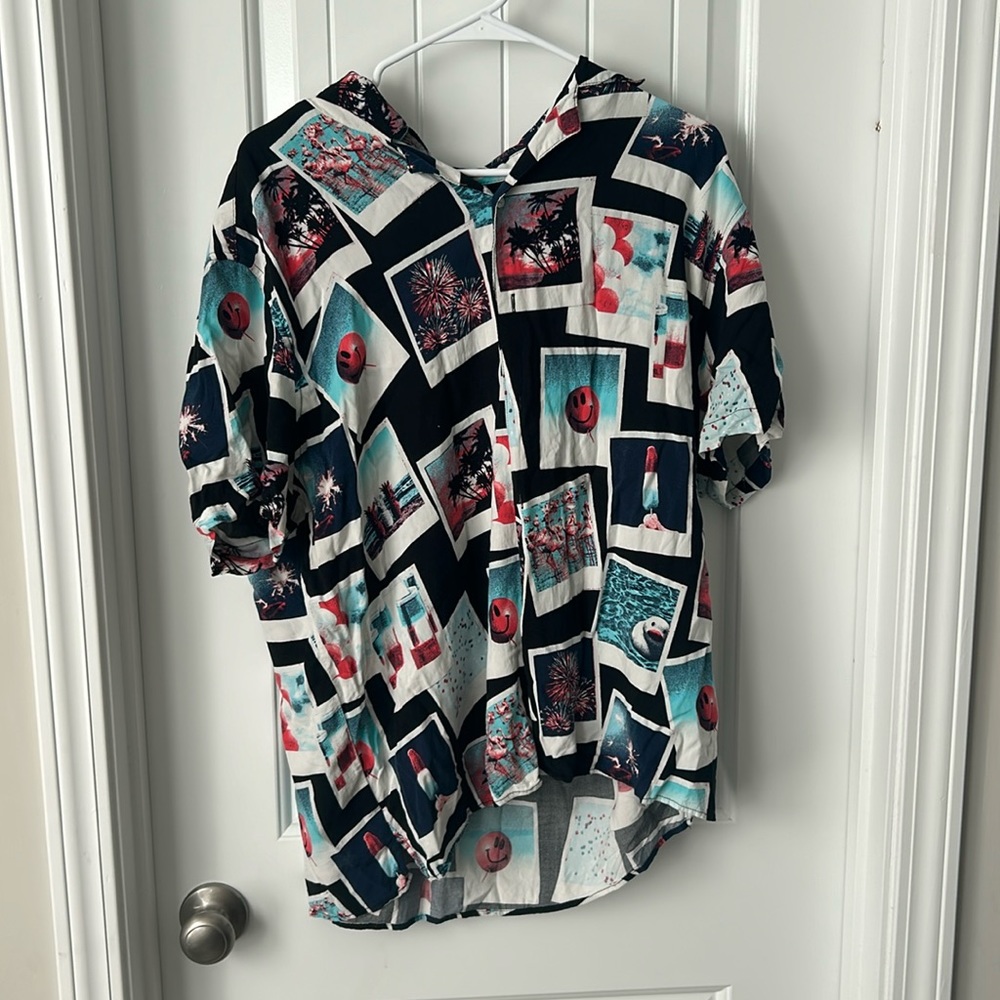 unisex button up tshirt